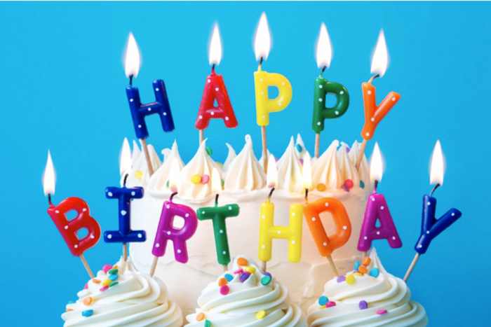 Happy Birthday with candles