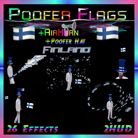 PooferFlags+AirHorn+PooferHat Finland 