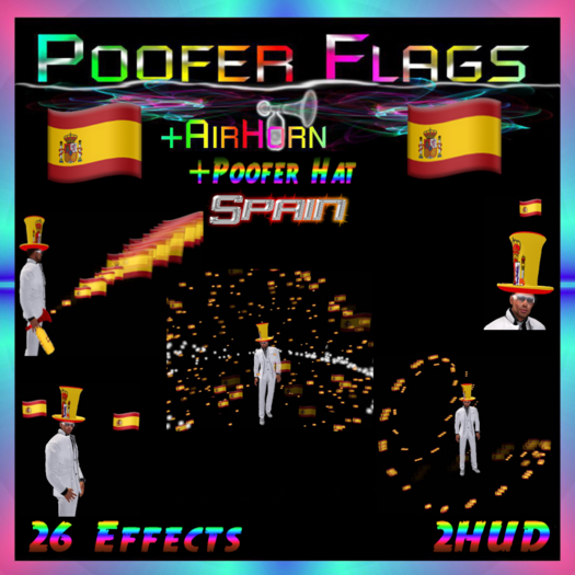 PooferFlags+AirHorn+PooferHat Spain 