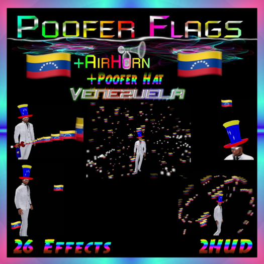 PooferFlags+AirHorn+PooferHat Venezuela 