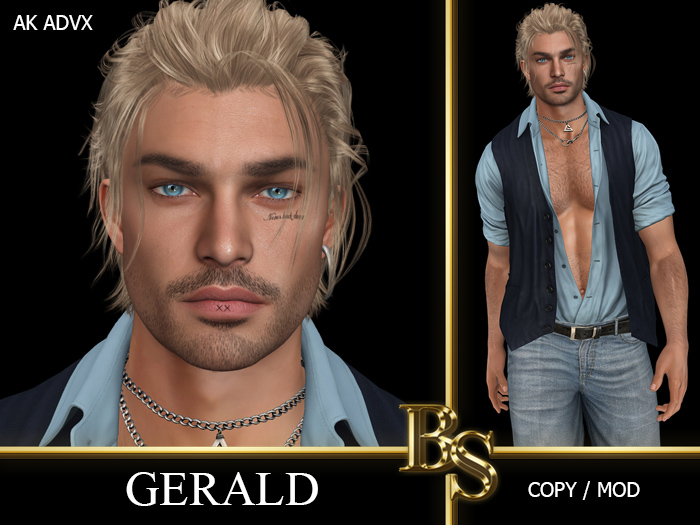 Second Life Marketplace - [BS] GERALD men's shape for [AK ADVX] - Eros ...