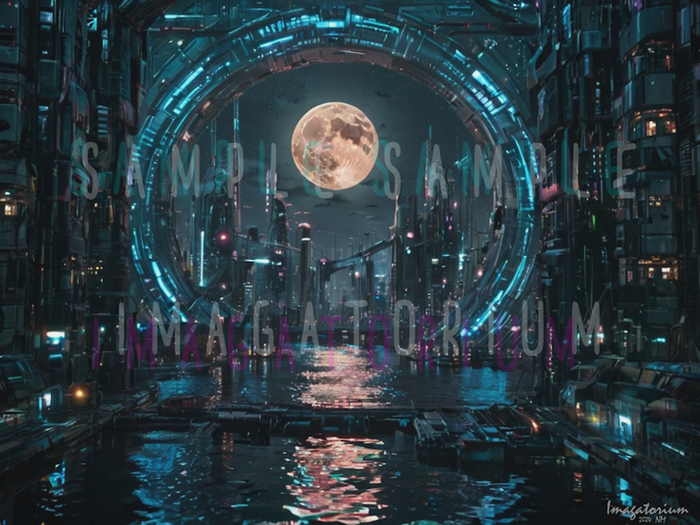 Cyberpunk Skyline-002 Backdrop