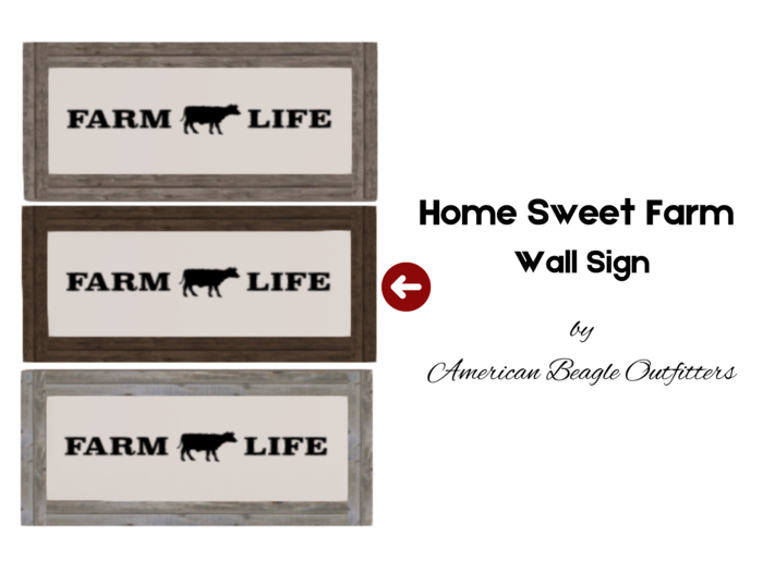 abo - farm life sign - brown