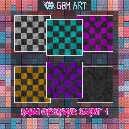 Kawaii Checkered Carpet (1)