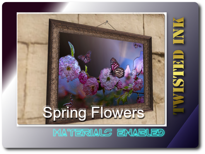 .::Twisted Ink::. PBR Spring Flowers Wall Hanging