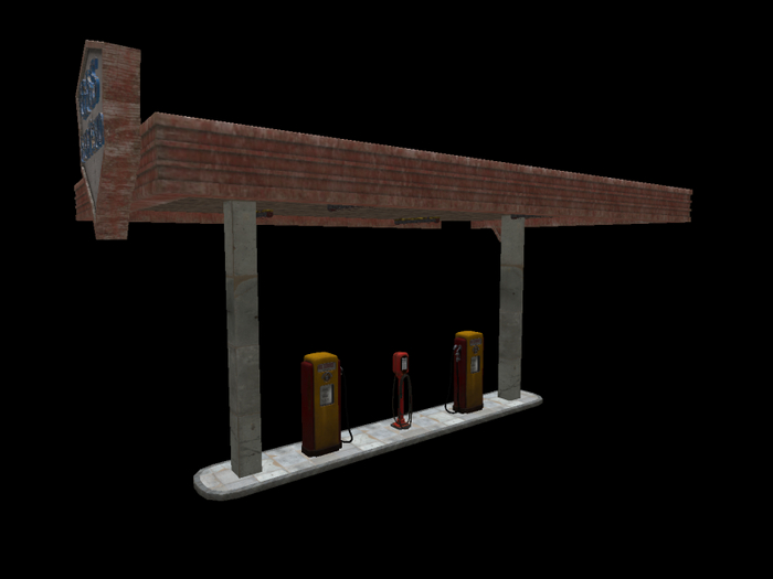 vintage gas station