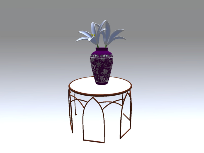 flower in vase with table