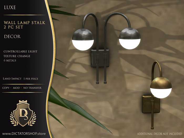 [Ds] Luxe - Wall Lamp 2pc Set Decor