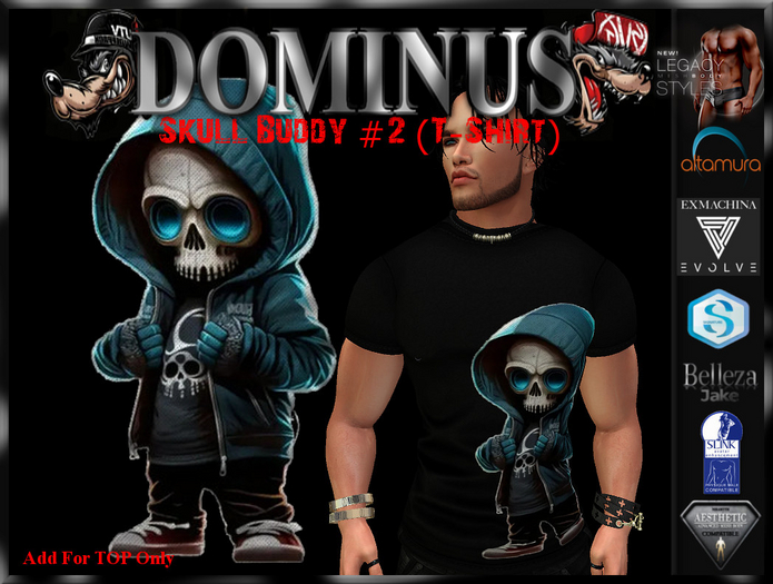 ~DOMINUS~Skull Buddy #2 (T-Shirt)  (ADD)
