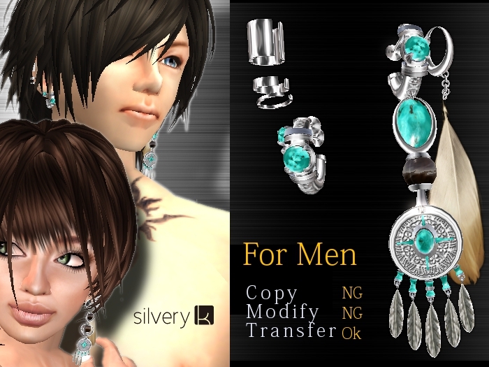 *:..Silvery K..:*sky stone pierces(For Men's)