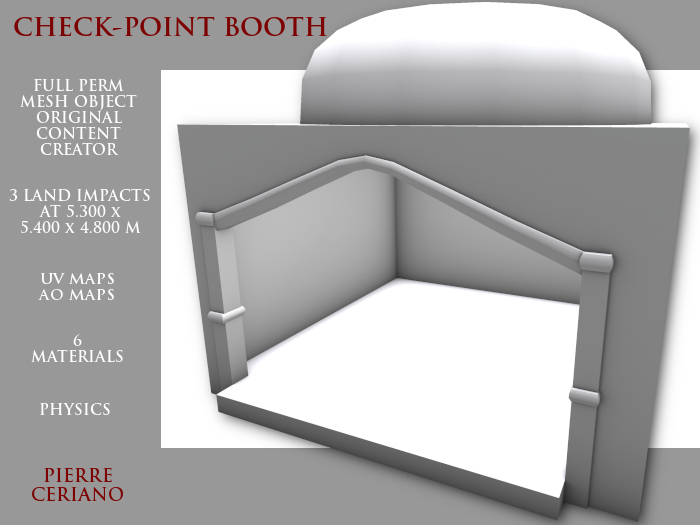 Checkpoint booth - 3 LI - FULL PERM Mesh
