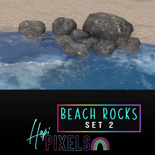 [ *** Hapi Pixels *** ] Beach Rocks Set 1