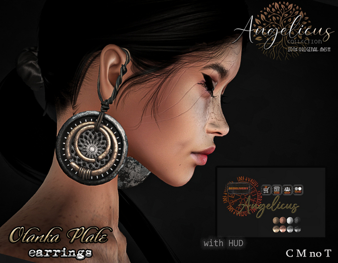 .AngelicUs. Otanka Plate  earrings 