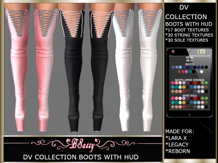 *BSASSY* DV COLLECTION BOOTS WITH HUD
