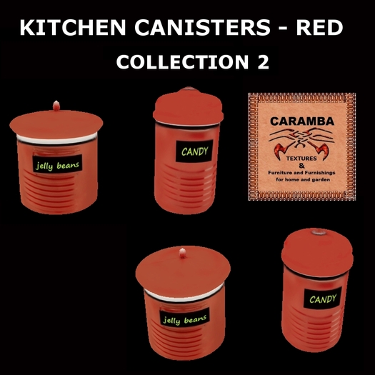 Kitchen canisters red - collection 2