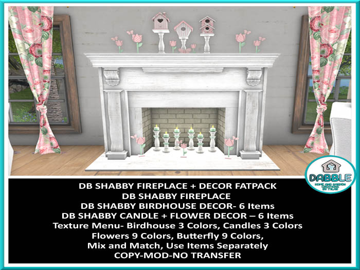 DB SHABBY FIREPLACE + DECOR FATPACK  add me