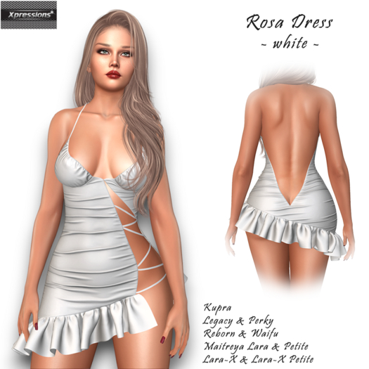 [Xprs] - Rosa Dress White (Lara-X & Petite included)