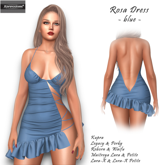 [Xprs] - Rosa Dress Blue (Lara-X & Petite included)