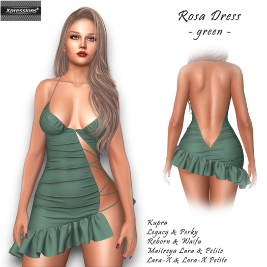[Xprs] - Rosa Dress Green (Lara-X & Petite included)
