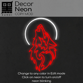 Kuroi - Howling Wolf Neon