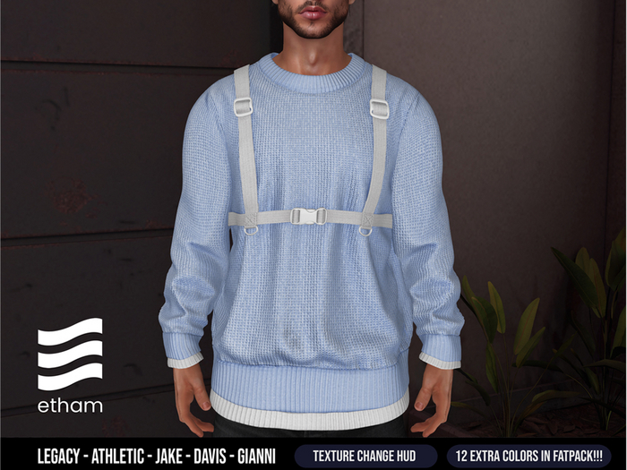 etham - Ash Sweater - Sky