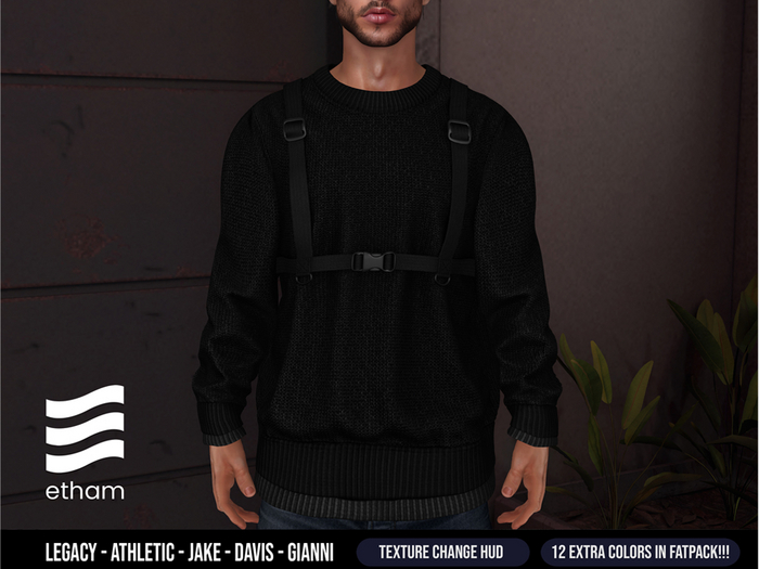 etham - Ash Sweater - Noir