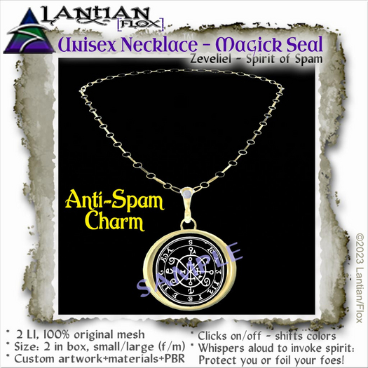 ~L/Fx~Magick Seal - Unisex Necklace - Anti-Spam!