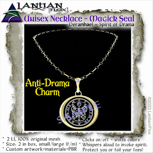 ~L/Fx~Magick Seal - Unisex Necklace - Anti-Drama!