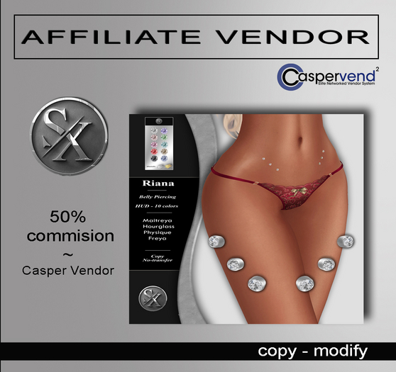 [SX] Affiliate Vendor JEWELRY - #02 Belly Piercing [1 vendor]