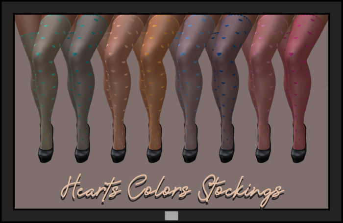 ~AB~ Heart  Colors Stokings Bas