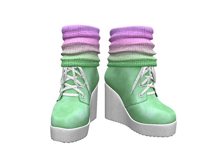 Wedge Boots Flower