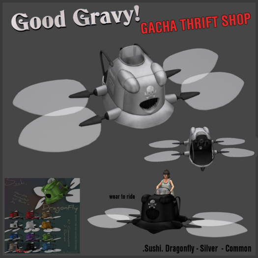 .Sushi. Dragonfly - Silver  - Common