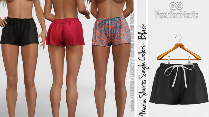 Shorts Maria Black - LaraX, PetiteX, Legacy, Reborn - FashionNatic