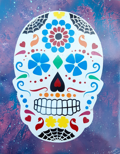 Sugar Skull Framed