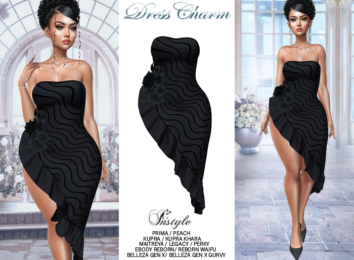 InStyle Dress .::Charm::..- Black wave