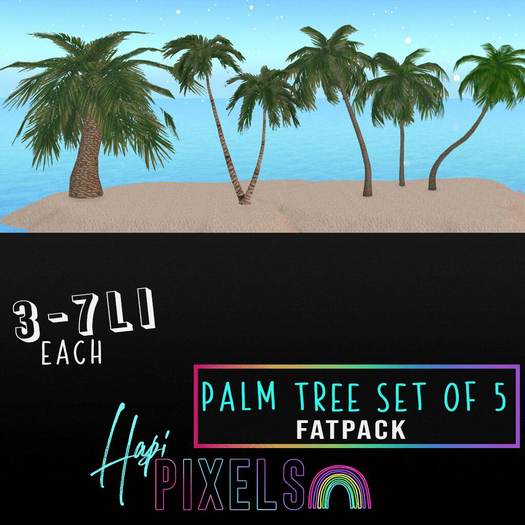 [*** Hapi Pixels ***] Palm Tree Set of 5 