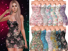 Dawn Sheer Mini Dress 2.0 [Floral Pack] - Maitreya Lara • LaraX • Petite • PetiteX • Legacy • Reborn Clothing