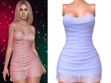 Dawn Sheer Mini Dress 2.0 [Periwinkle] - Maitreya Lara • LaraX • Petite • PetiteX • Legacy • Reborn Clothing