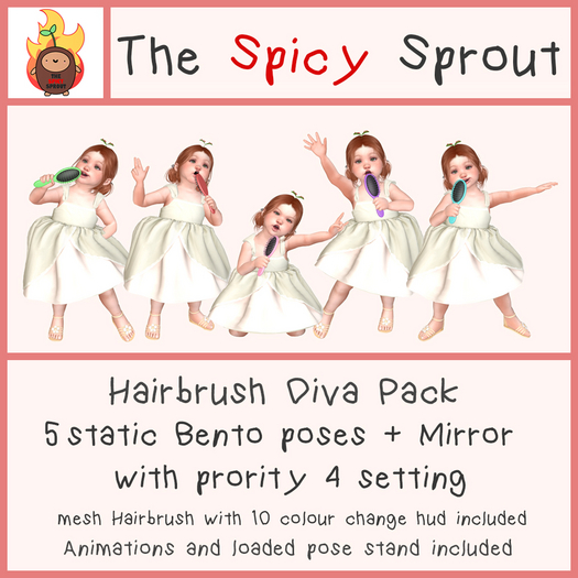 :TSS: Hairbrush Diva - Pose Pack