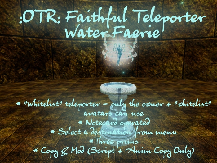 :OTR: Faithful Teleporter - Water Faerie