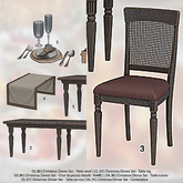 03. [IK] Christmas Dinner Set - Chair (6 pieces) (Adult) - RARE