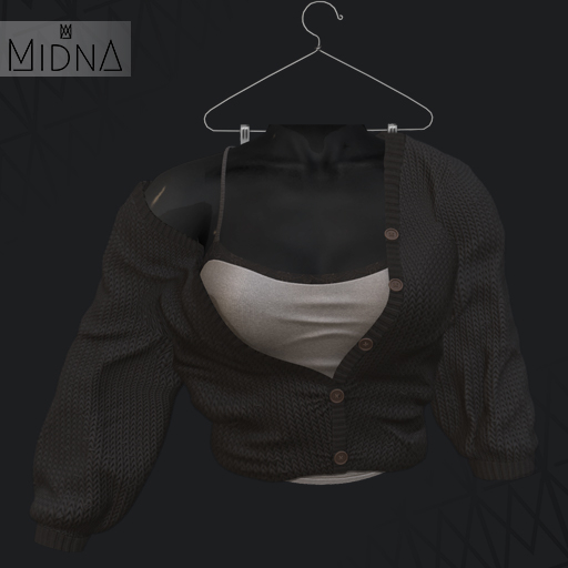 MIDNA - Reeve Cardigan - BLACK [ADD]