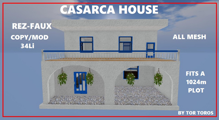 Casarca House (Boxed) Rez-Faux LOW PRIM HOUSE