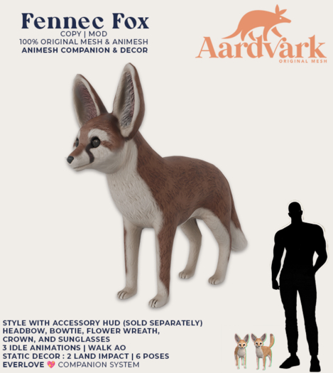 Aardvark : Fennec Fox  -  Brown 