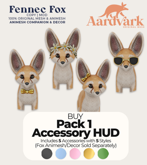 Aardvark : Fennec Fox - Pack 1 Accessory Hud 