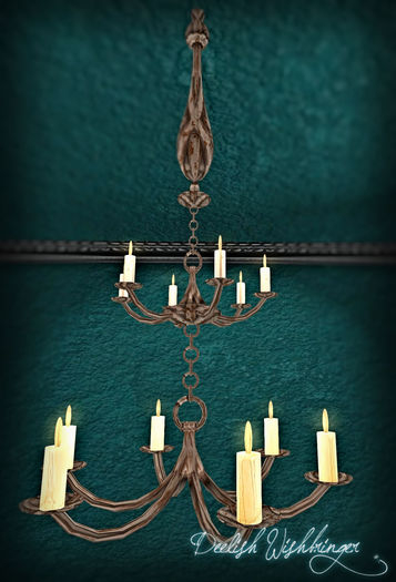 DEMO  2 Tier Chandelier ~ Rustic