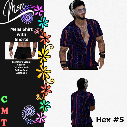 M - Hex #5 - Shirt & Shorts Mens - Unpack