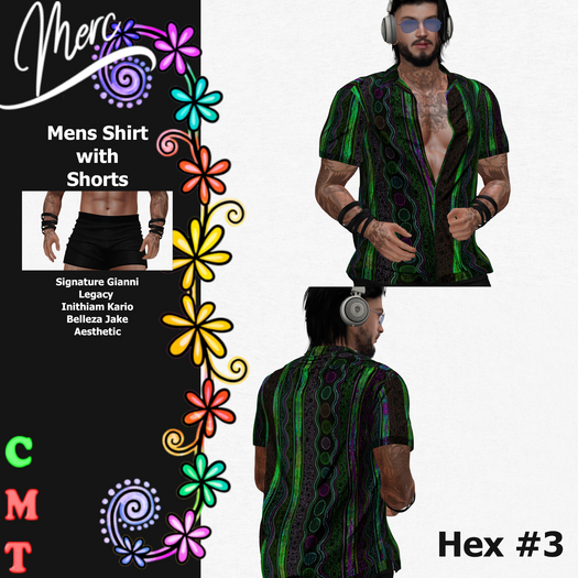 M - Hex #3 - Shirt & Shorts Mens - Unpack