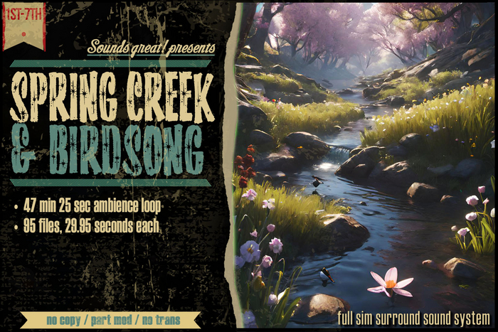 Sounds Great! Ambient System - Spring Creek & Birdsong