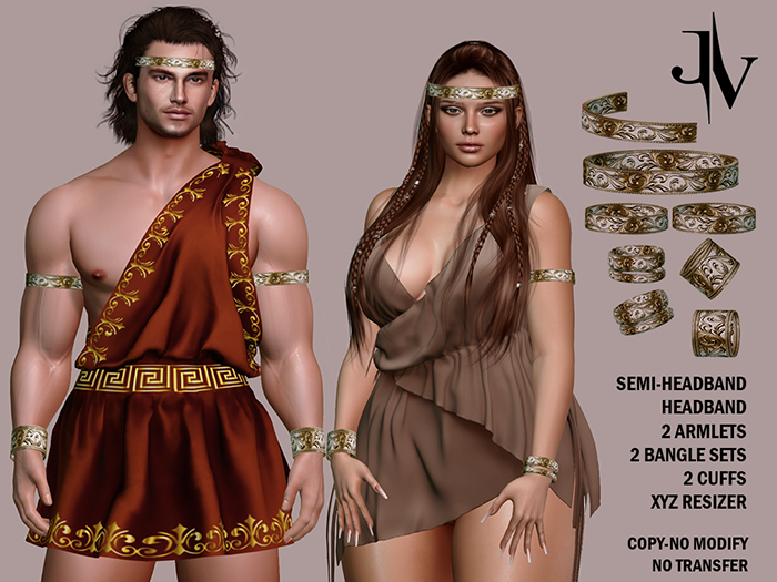 ::JV::Hellenic Jewelry Set-Gold